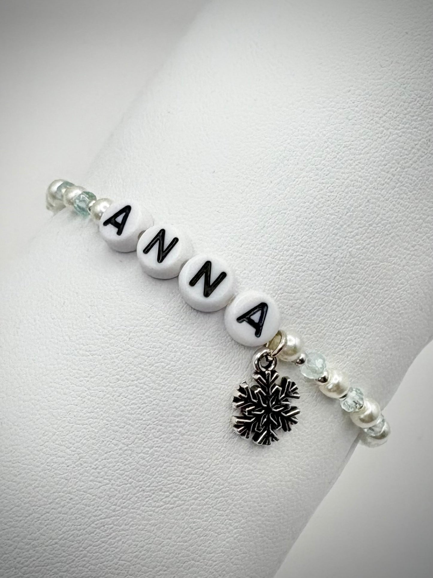 Kids Personalised Snowflake Bracelet