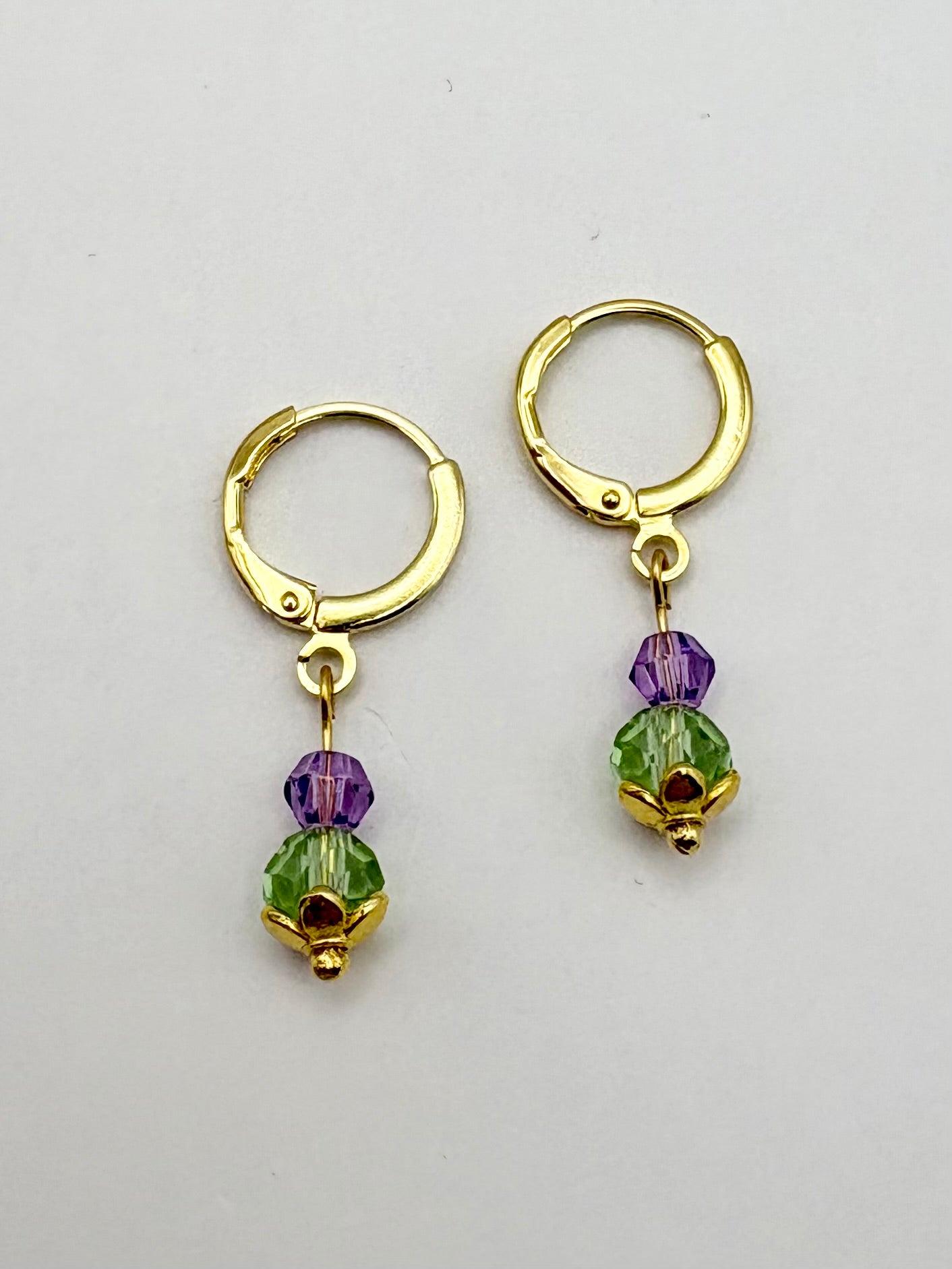 Thistle Huggie Hoop Earrings Gold or Silver-Plated