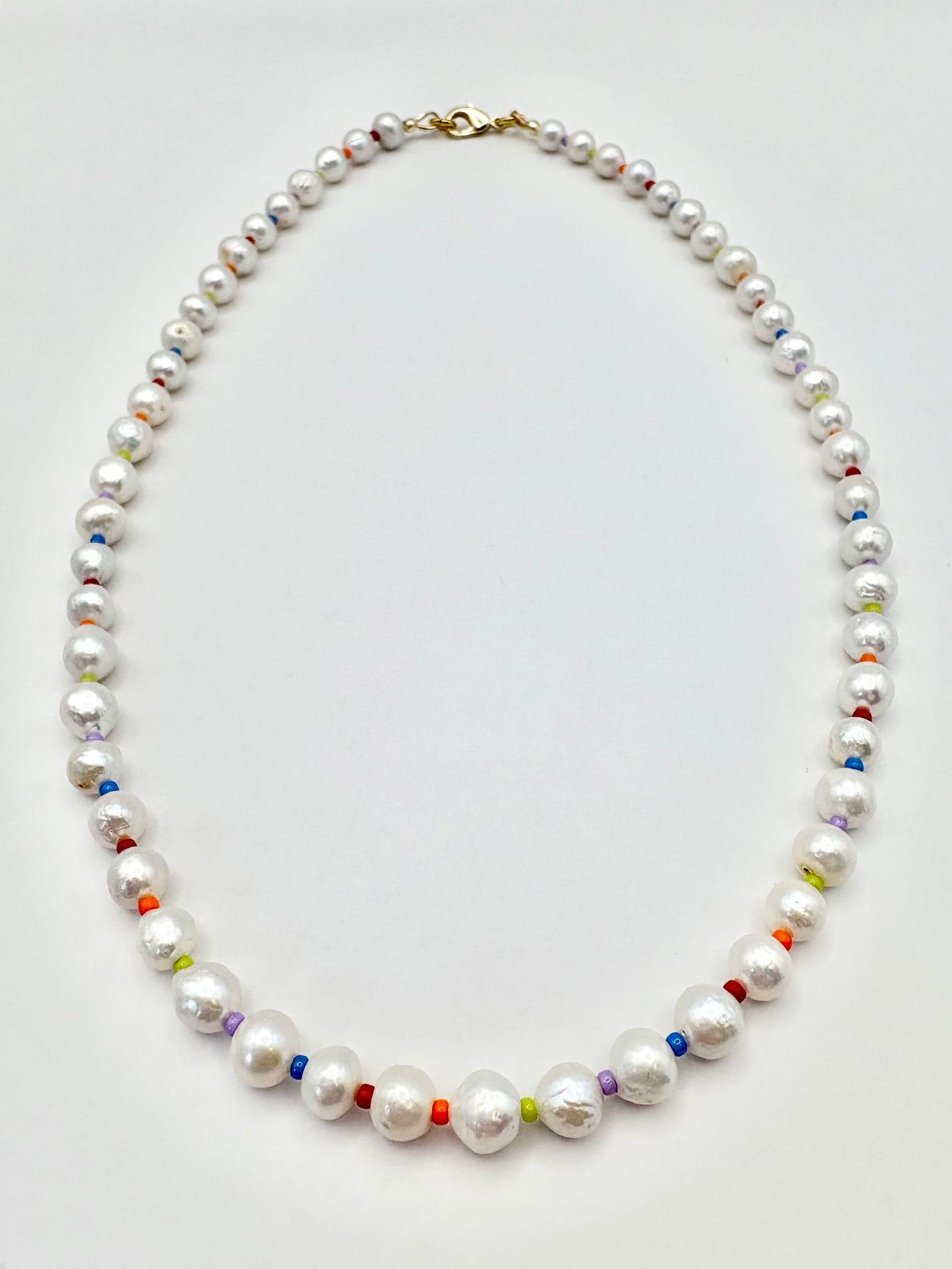 Freshwater Pearl Rainbow Beaded Necklace - One of a Kind