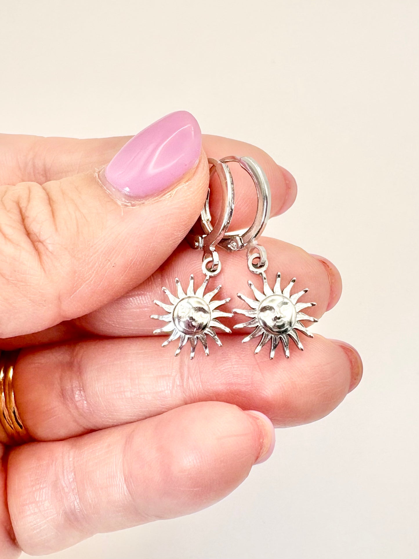 Sunshine Huggie Earrings - Gold or Silver