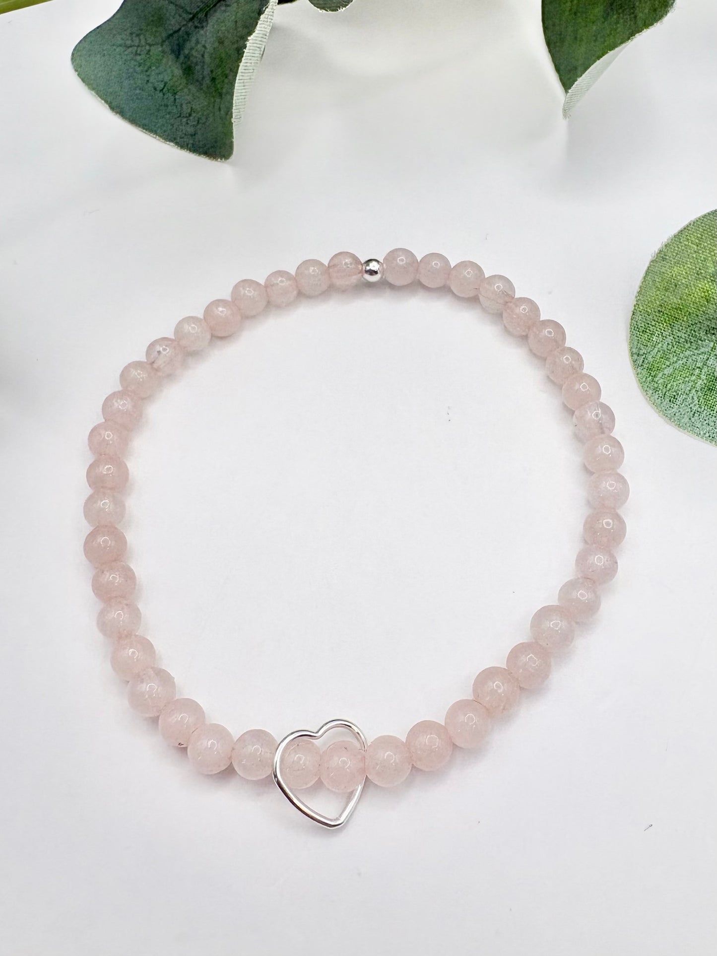 Pastel Gemstone Bracelet with Heart or Star Charm - Sterling Silver or Gold-filled