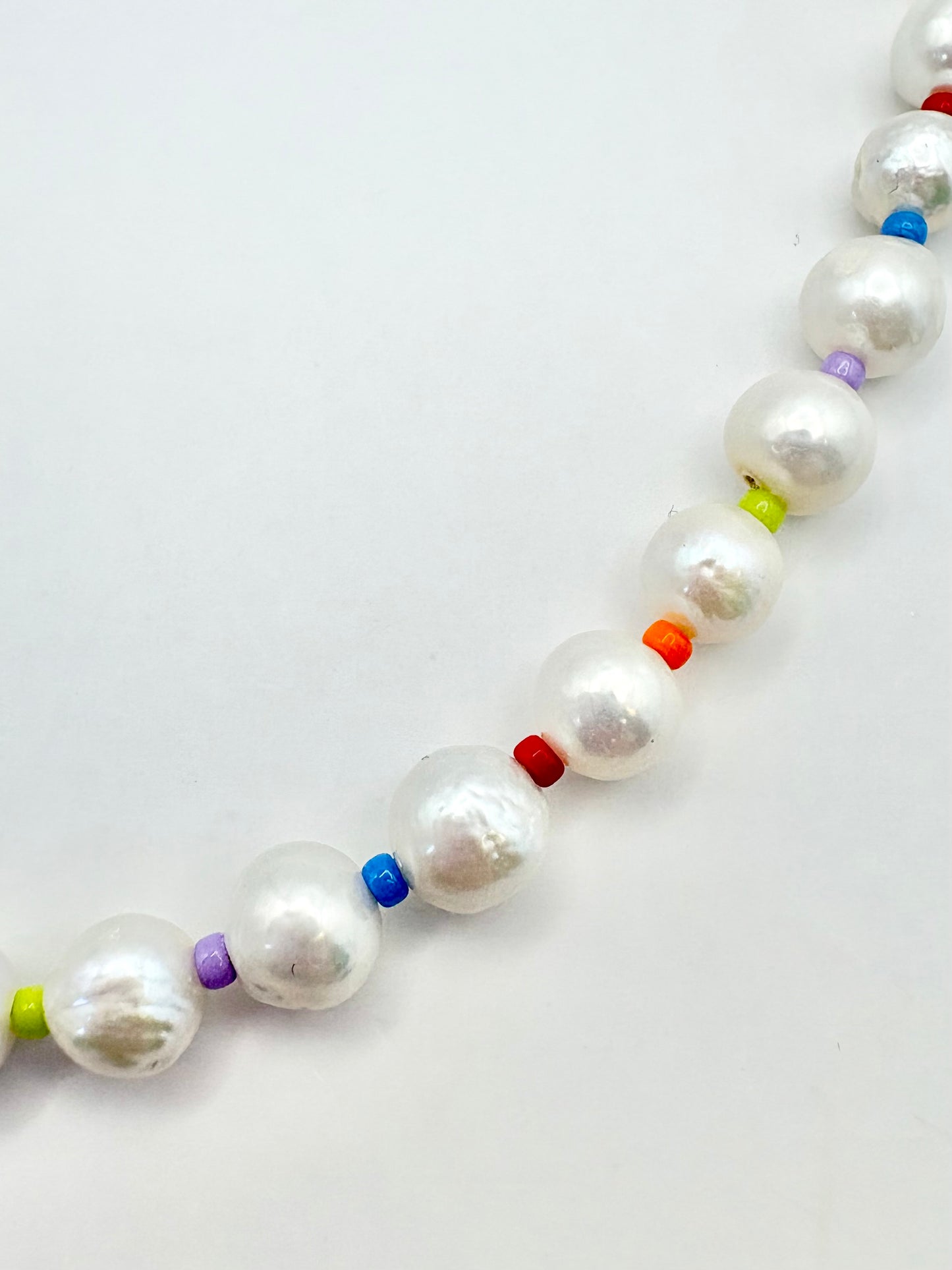 Freshwater Pearl Rainbow Beaded Necklace - One of a Kind