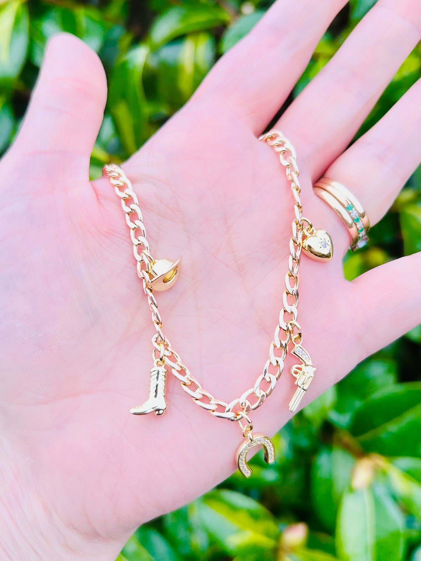 Western Charm Bracelet - Gold-Plated