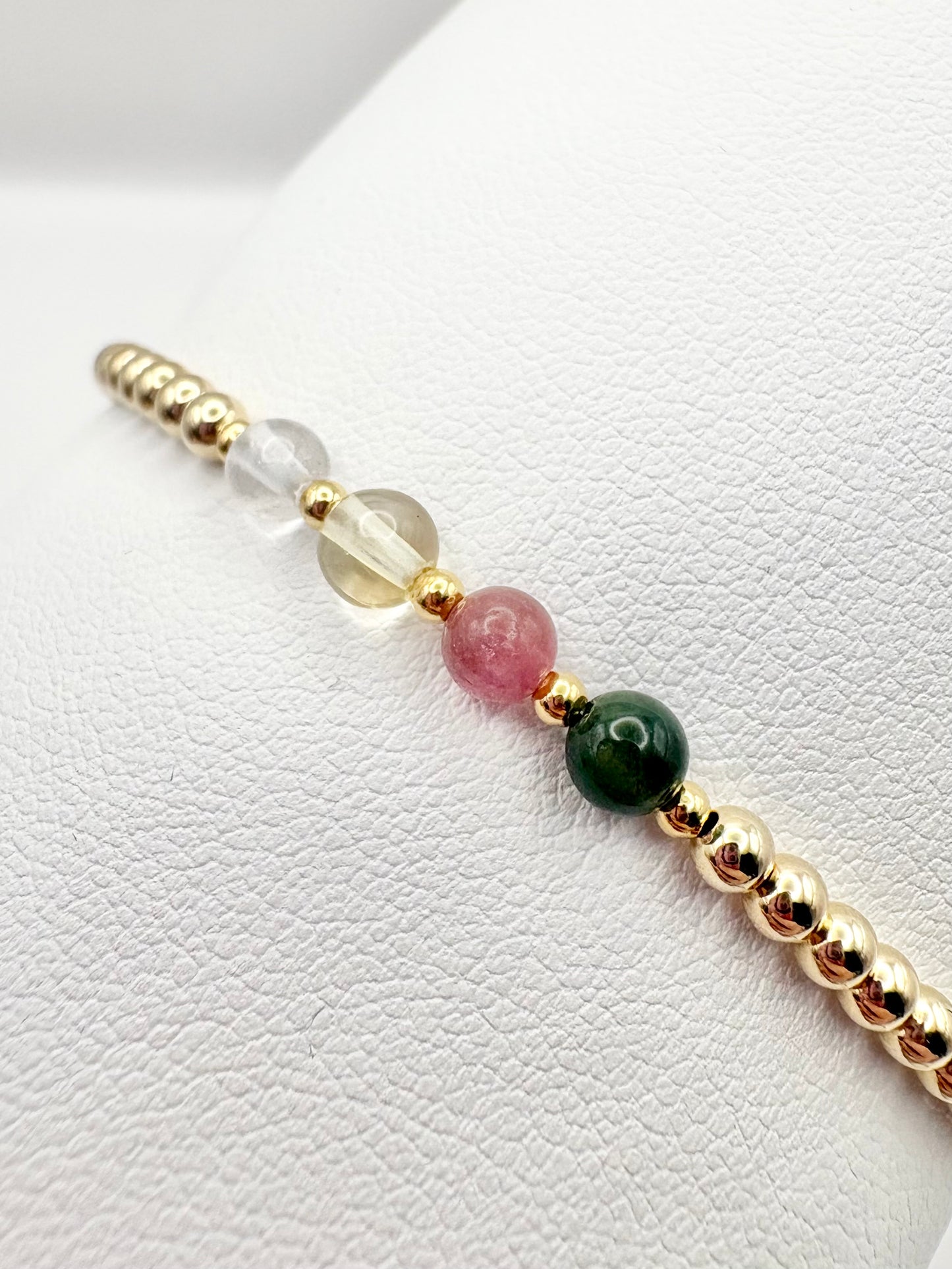 Family Birthstone Beaded Bracelet - Sterling Silver or Gold-Filled