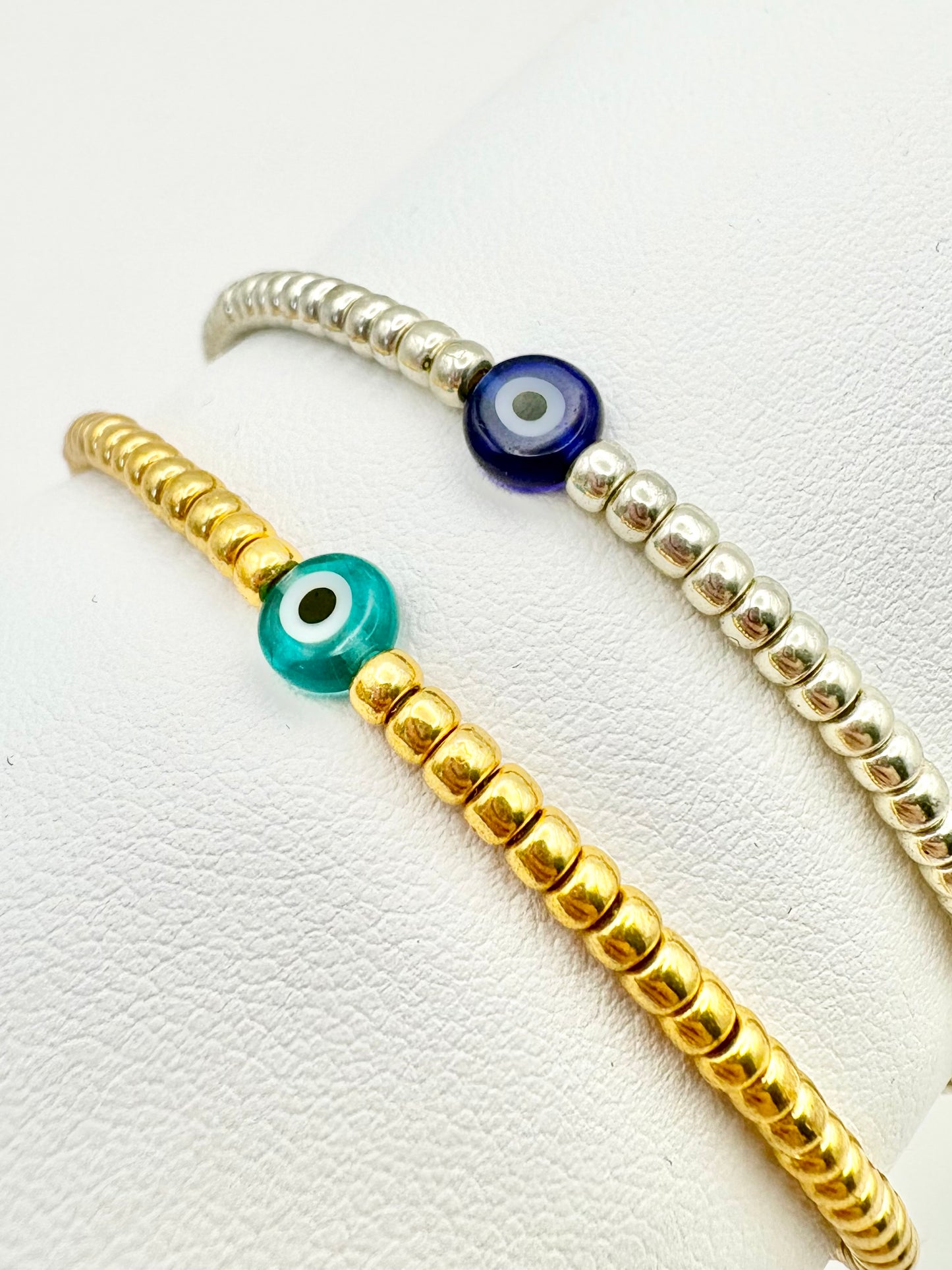 Evil Eye Huggie Earrings - Gold or Silver