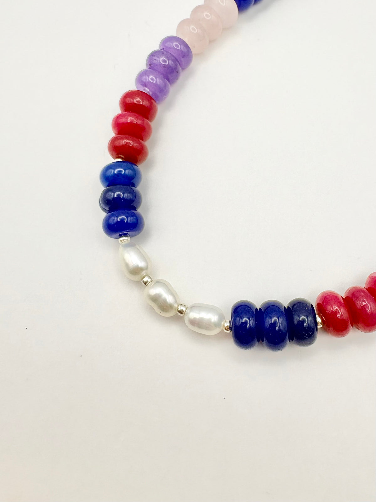 Candi Drop #4 - Dyed Quartz & Freshwater Pearl Necklace