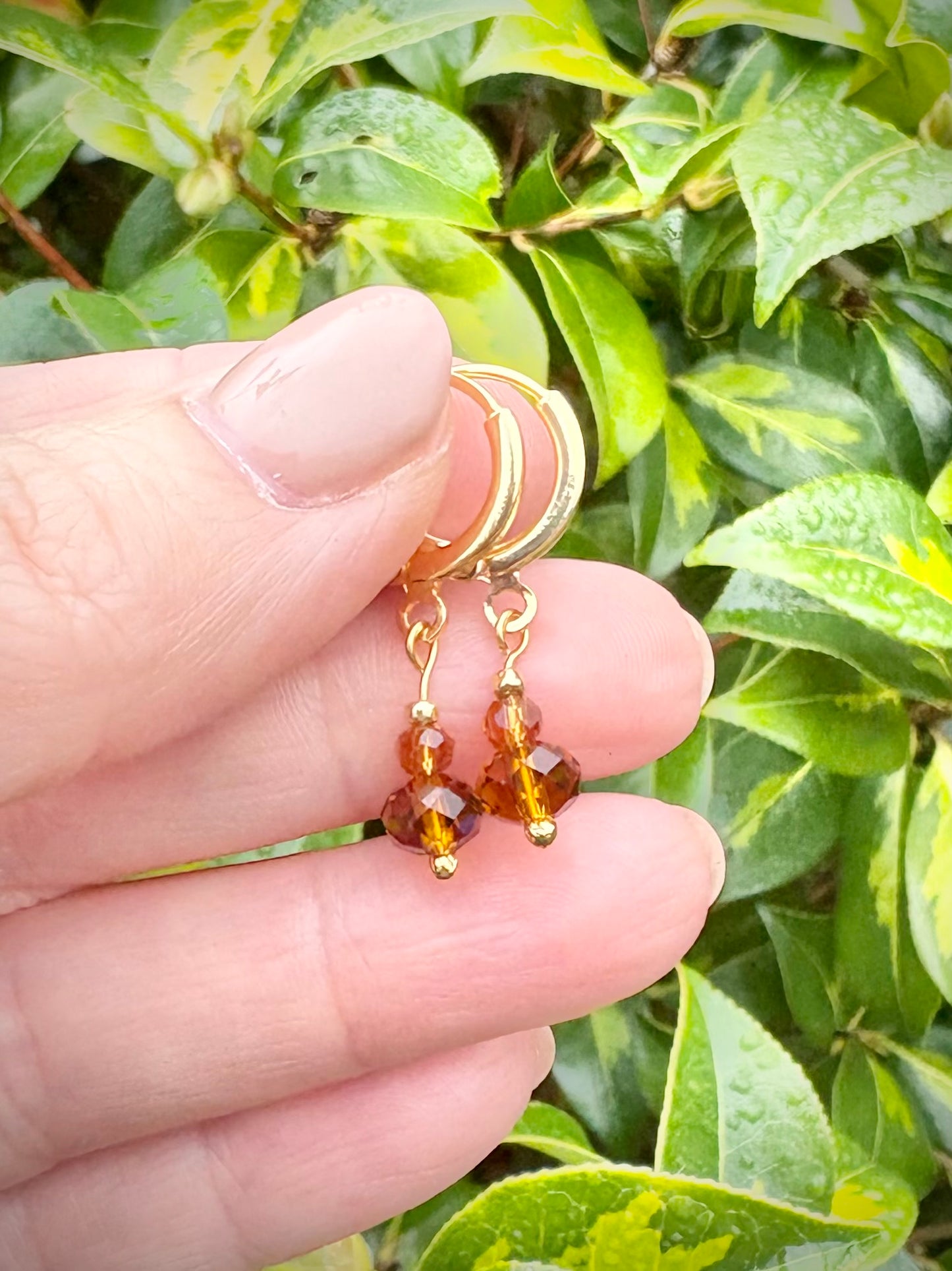 Sparkly Crystal Huggie Hoop Earrings - Various Colours