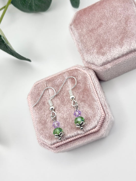 Thistle Dangle Earrings Silver or Gold-Plated