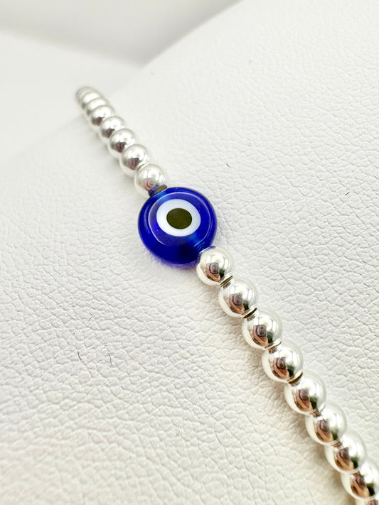 Evil Eye Sterling Silver Bracelet