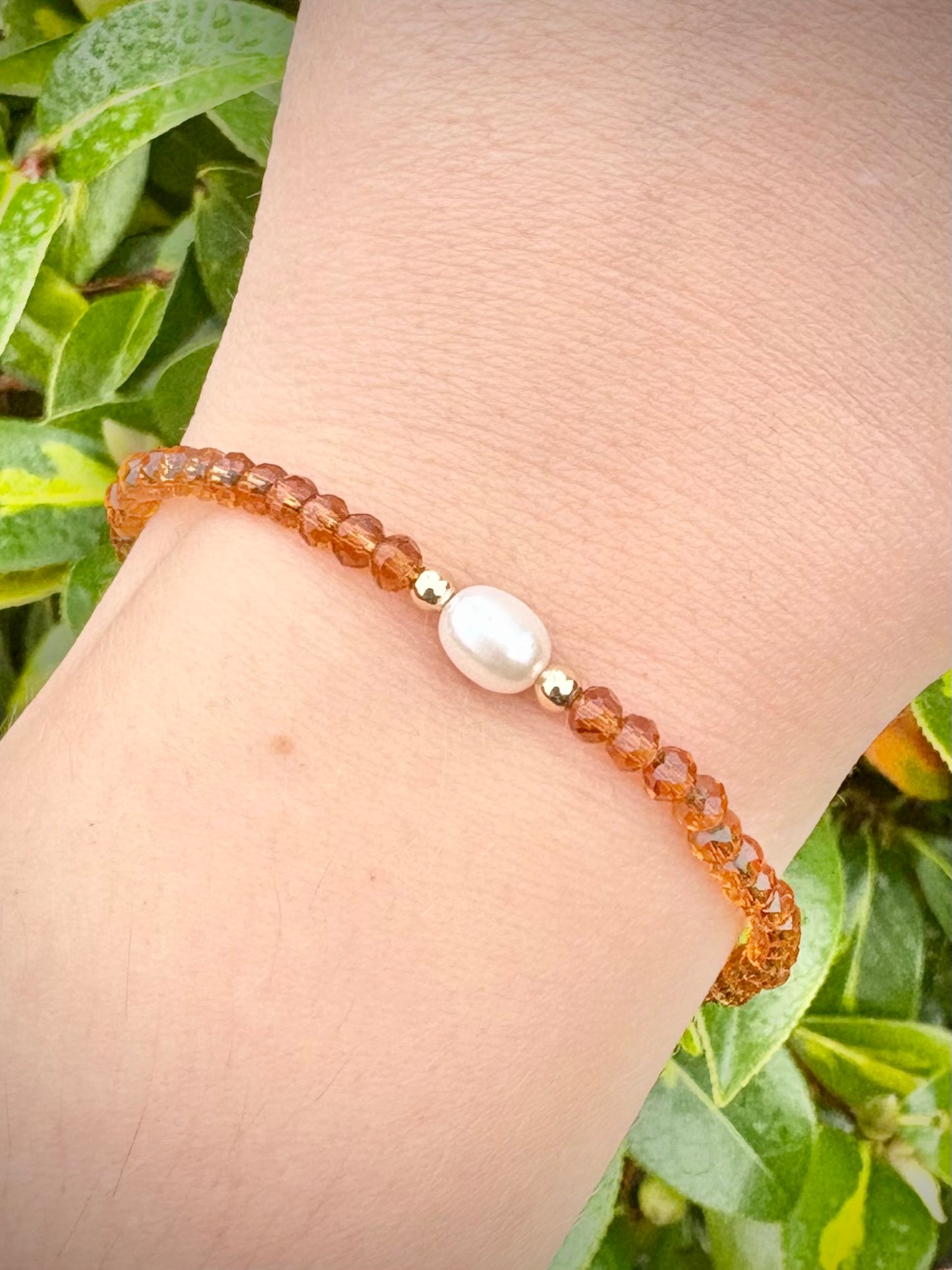 Sparkly Crystal and Freshwater Pearl Beaded Bracelet