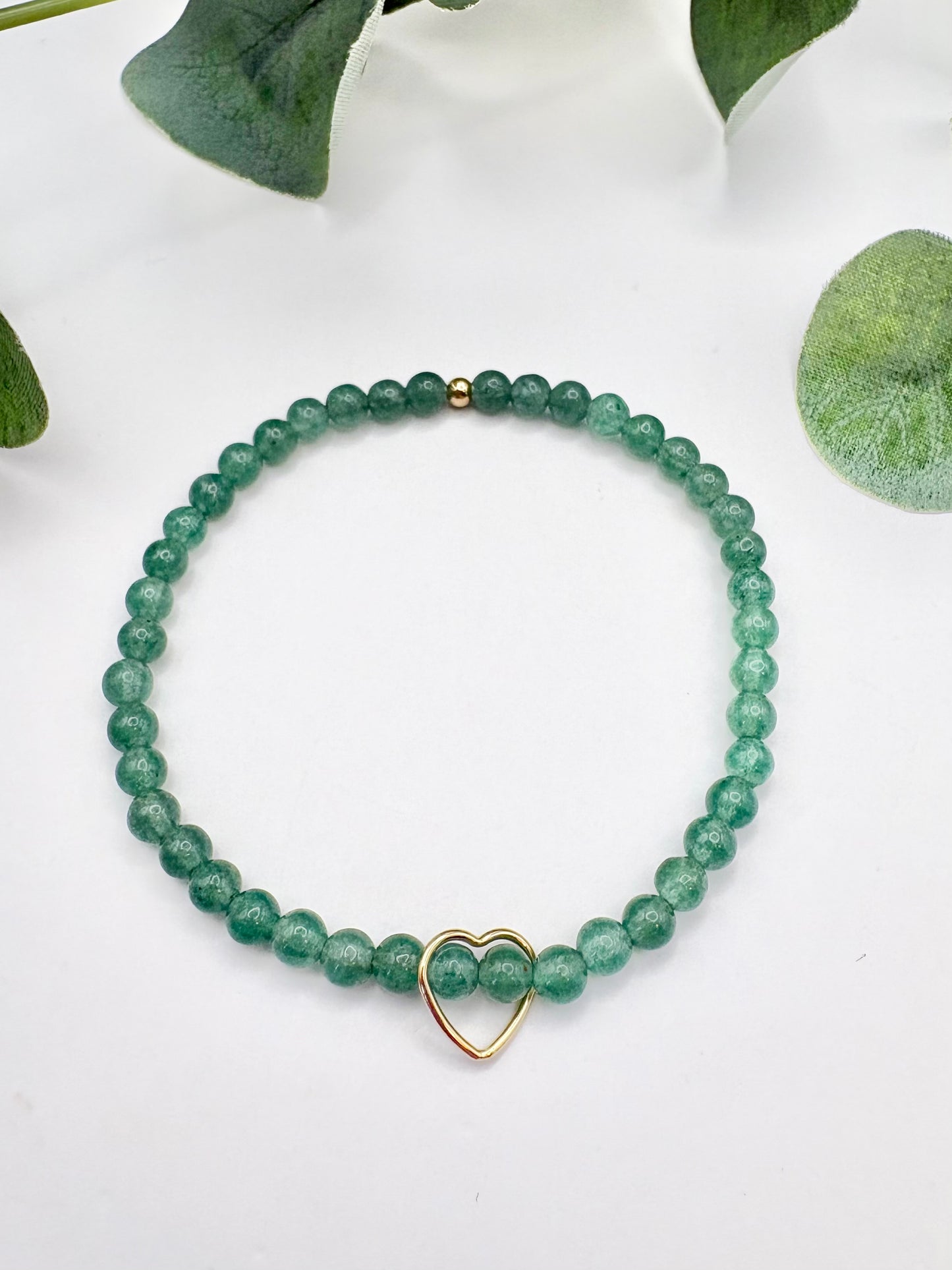 Pastel Gemstone Bracelet with Heart or Star Charm - Sterling Silver or Gold-filled