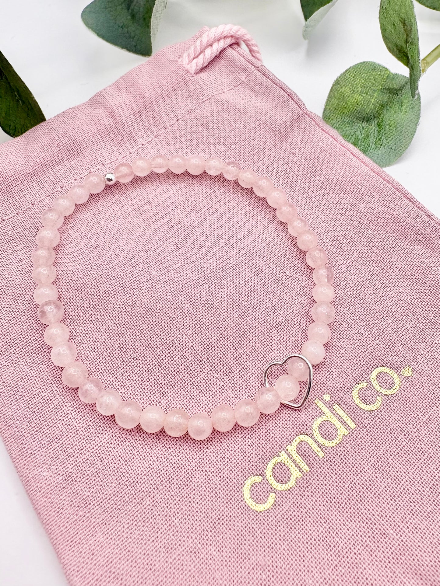 Pastel Gemstone Bracelet with Heart or Star Charm - Sterling Silver or Gold-filled