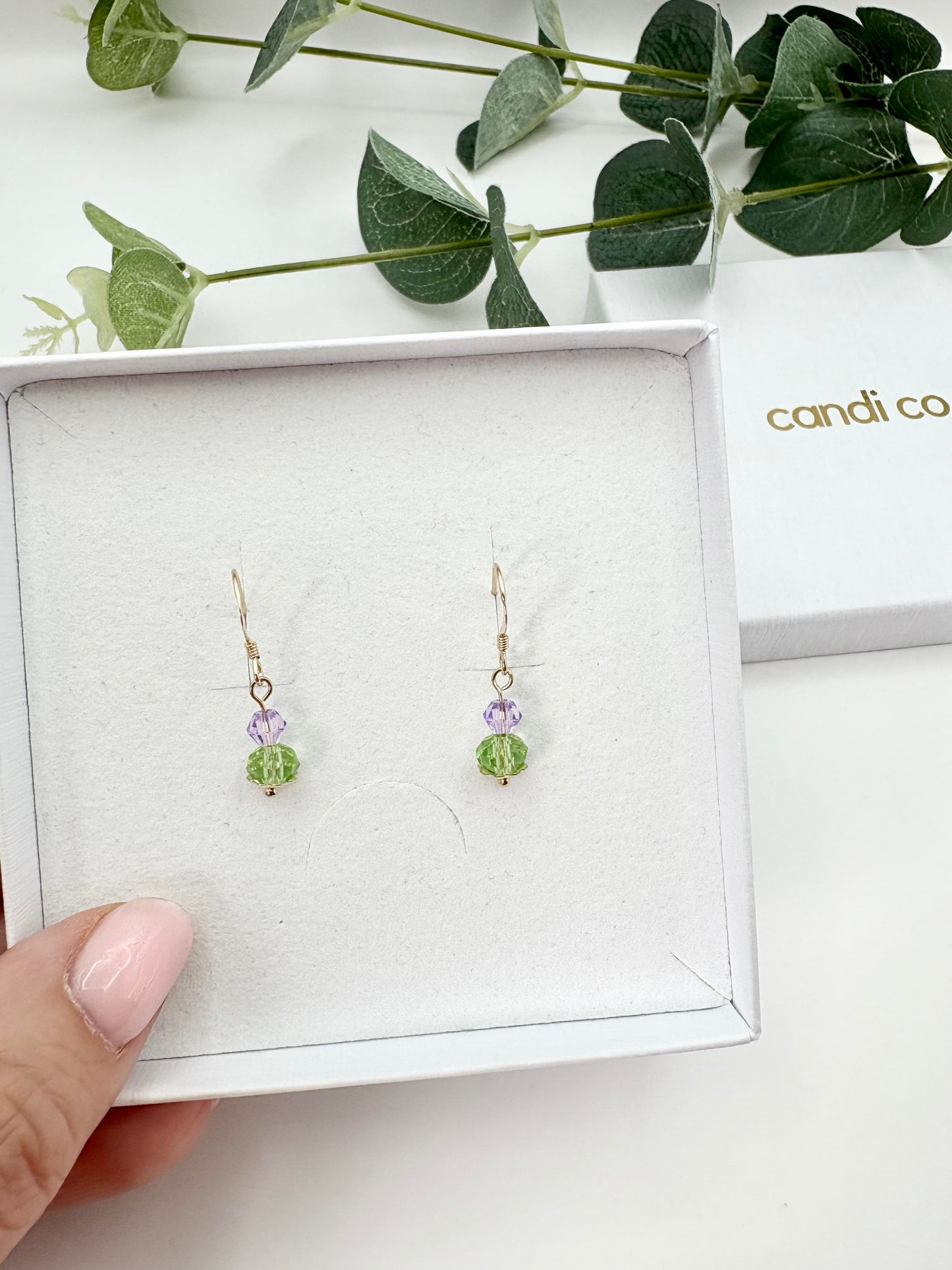 Thistle Dangle Earrings Sterling Silver or 14k Gold-Filled