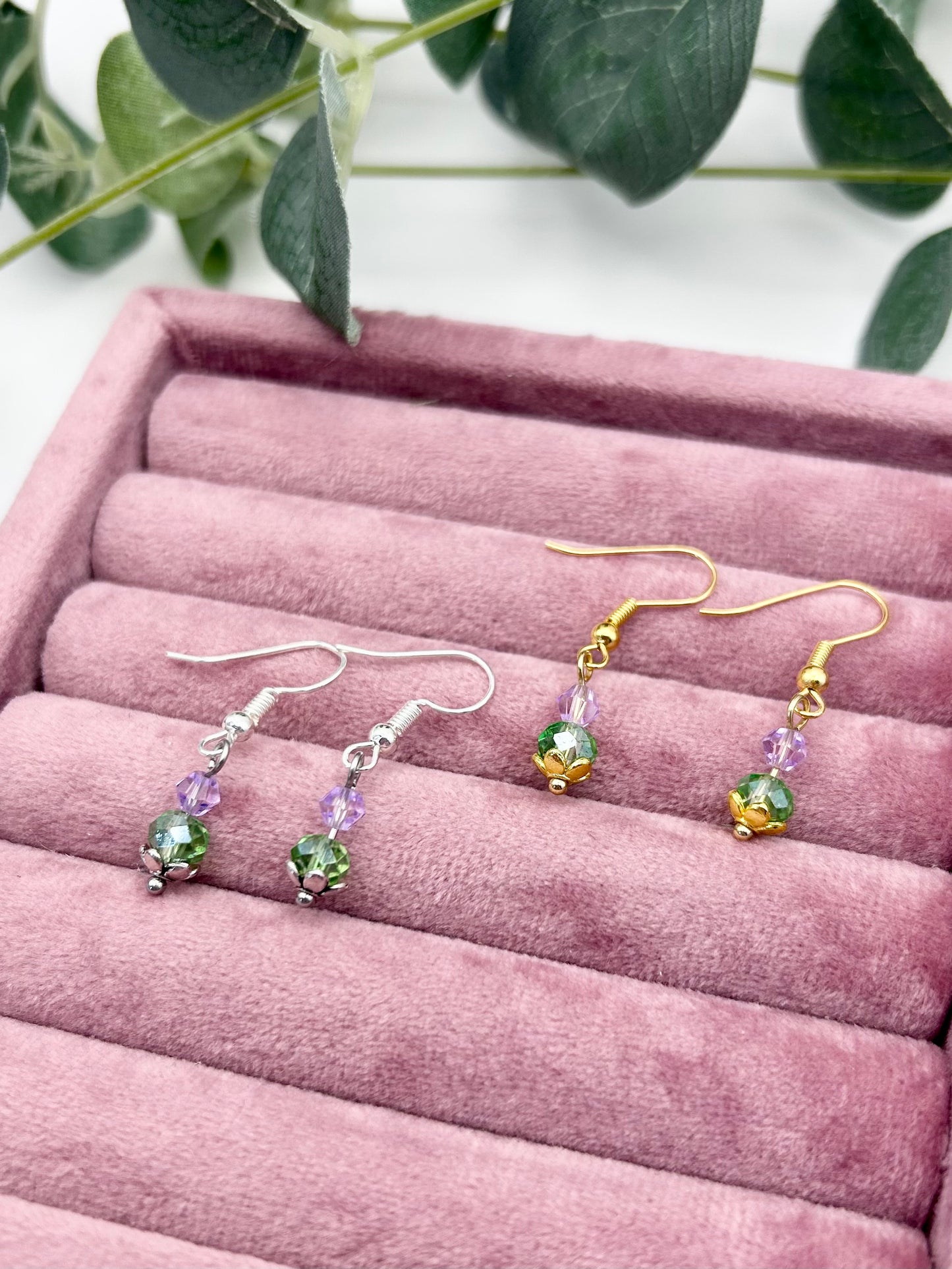 Thistle Dangle Earrings Silver or Gold-Plated