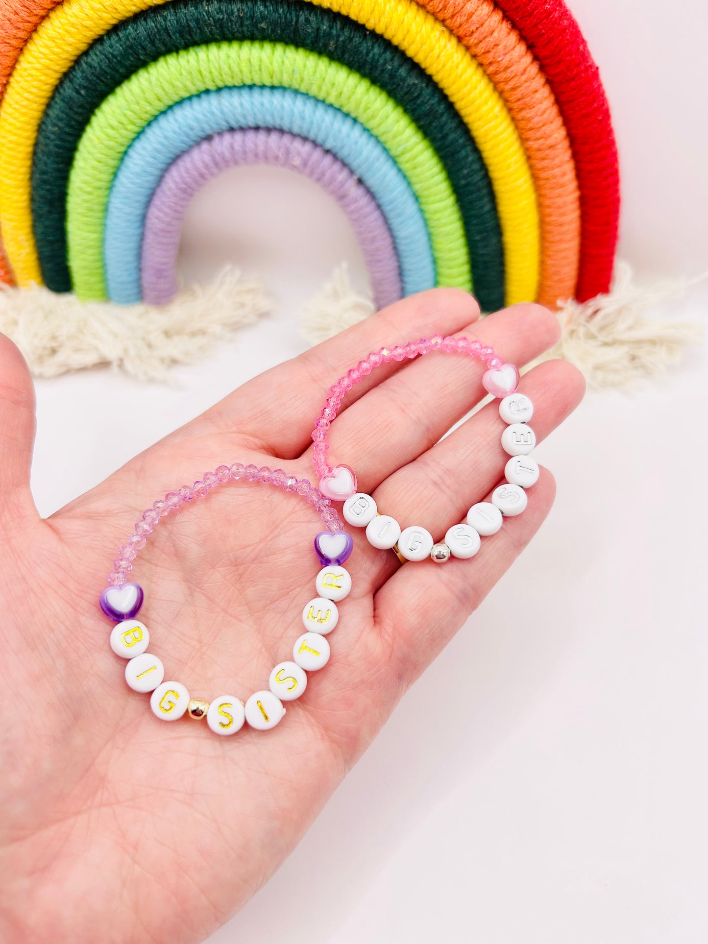 Big Sister Dainty Crystal Bracelet Kids - Various