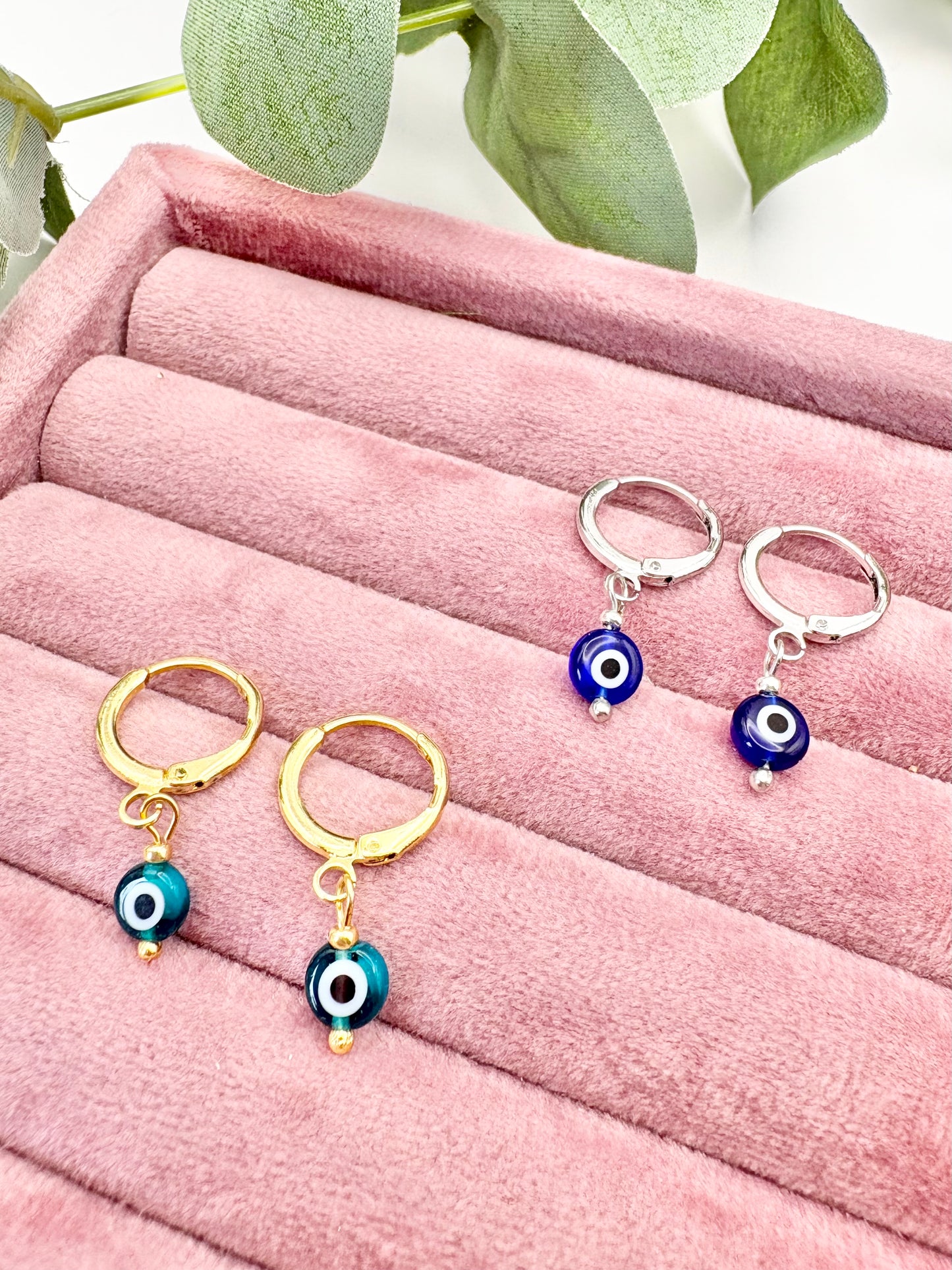 Evil Eye Seed Bead Bracelet - Gold or Silver