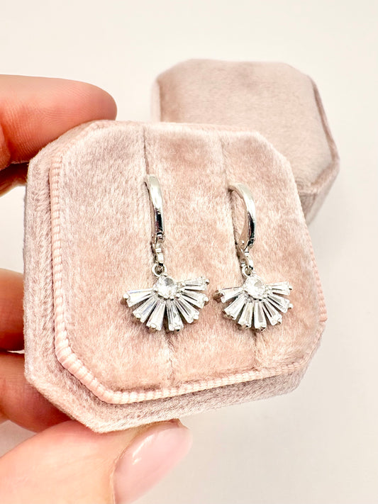 Silver-Plated Art Deco Style Earrings - SALE