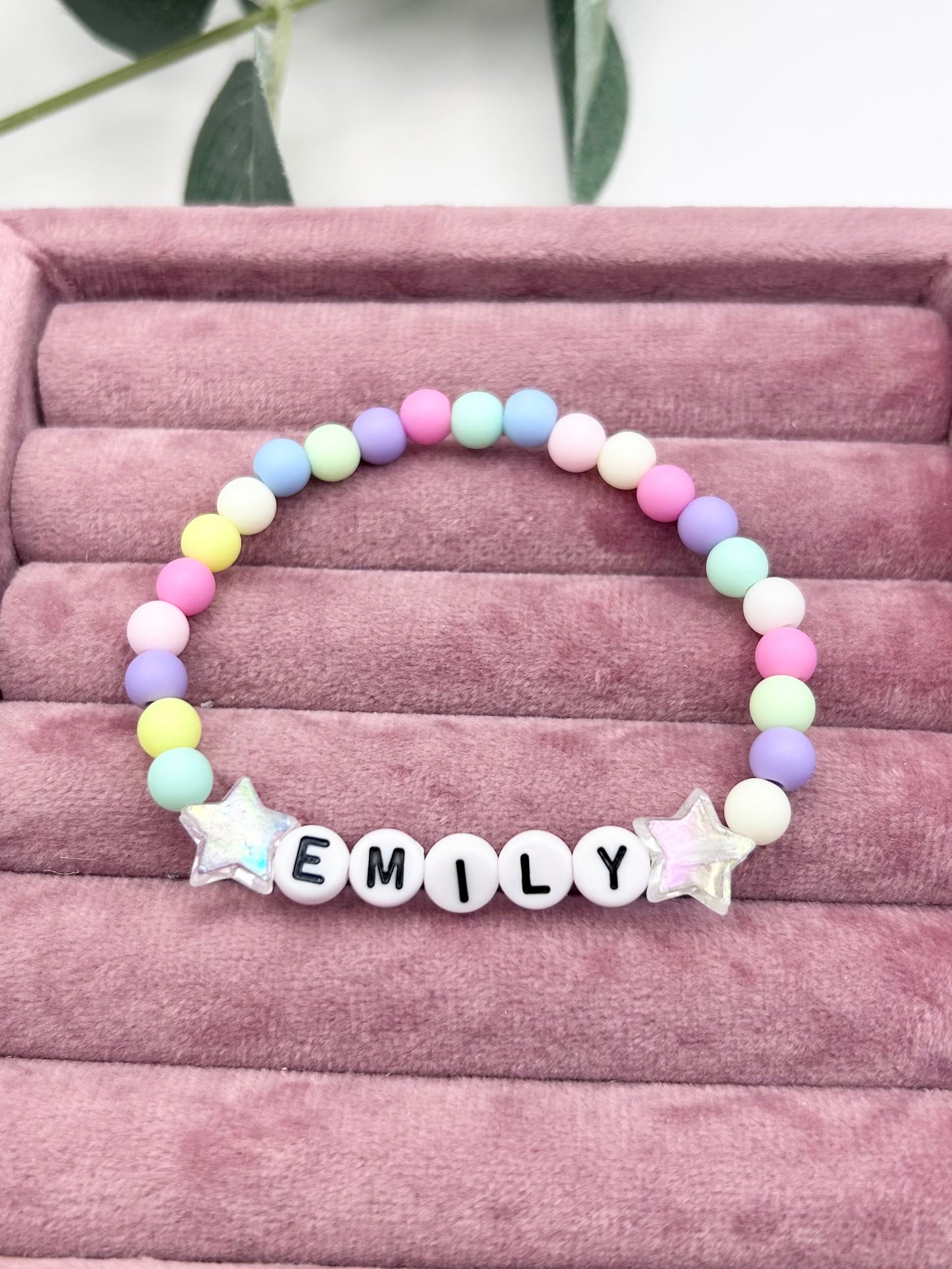 Pastel Confetti Personalised Name Bracelet Kids