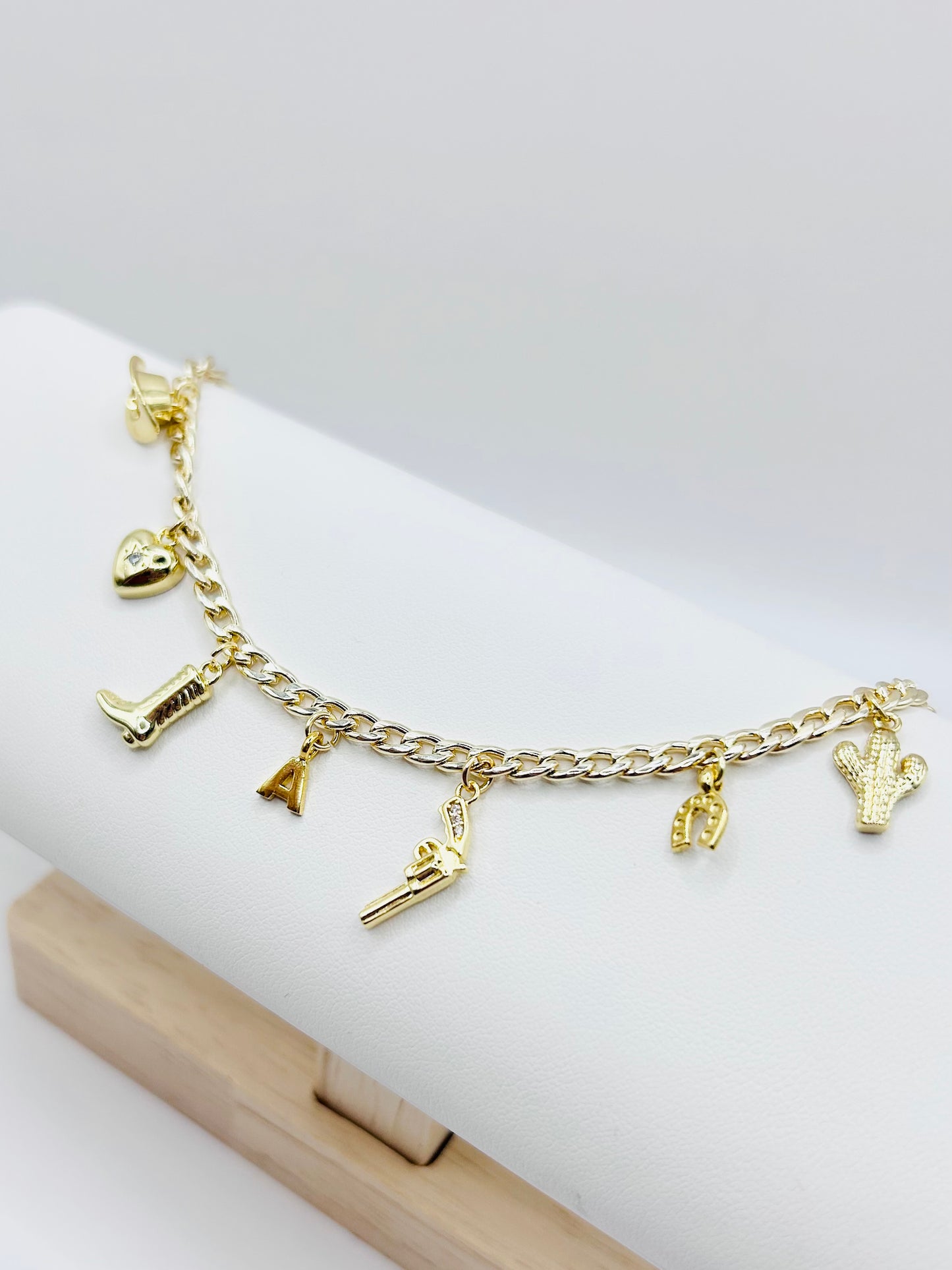 Western Charm Bracelet - Gold-Plated