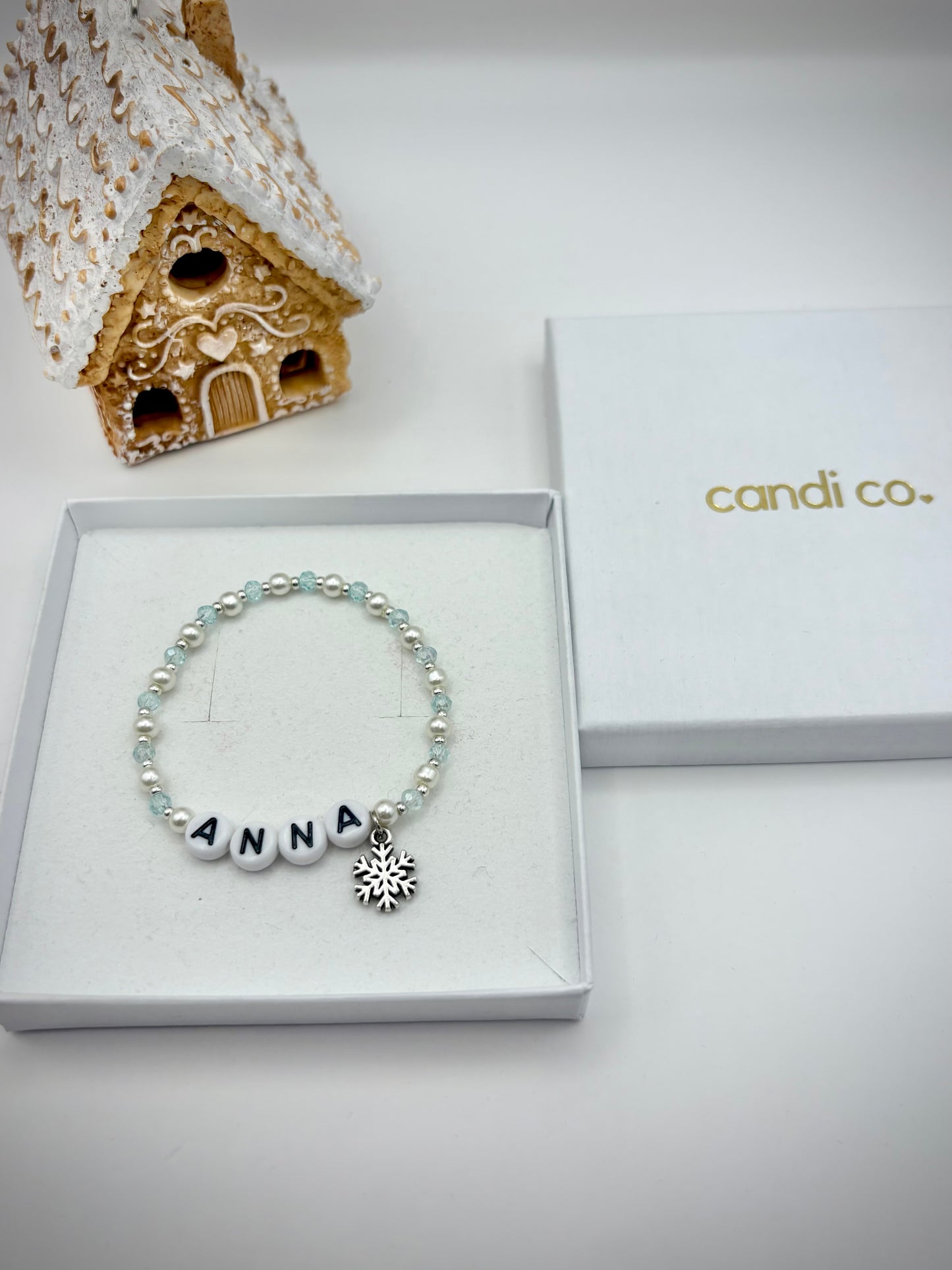 Kids Personalised Snowflake Bracelet