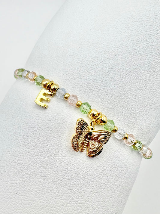 Personalised Crystal Butterfly Bracelet
