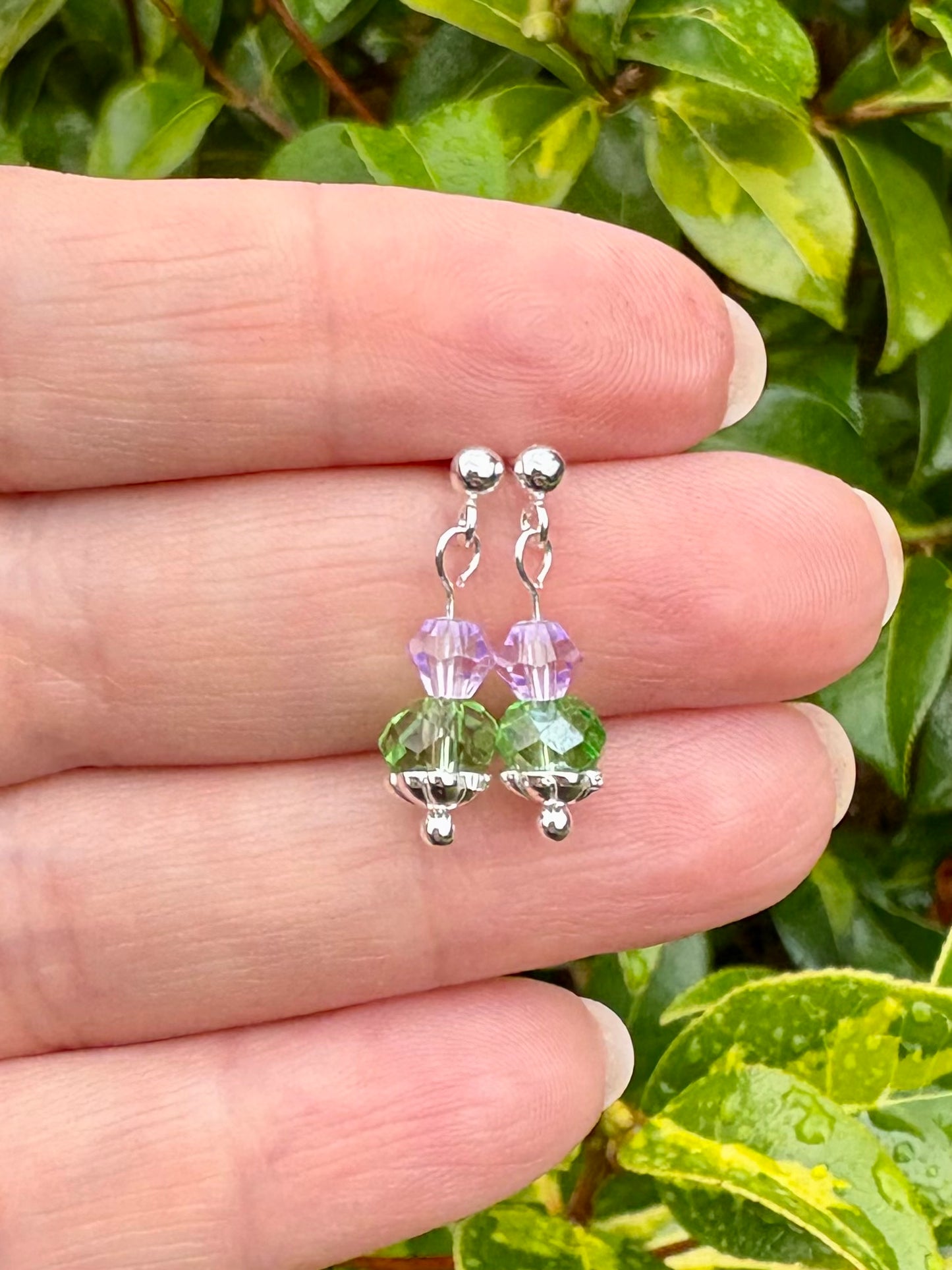 Thistle Stud Earrings Sterling Silver or Gold-Filled