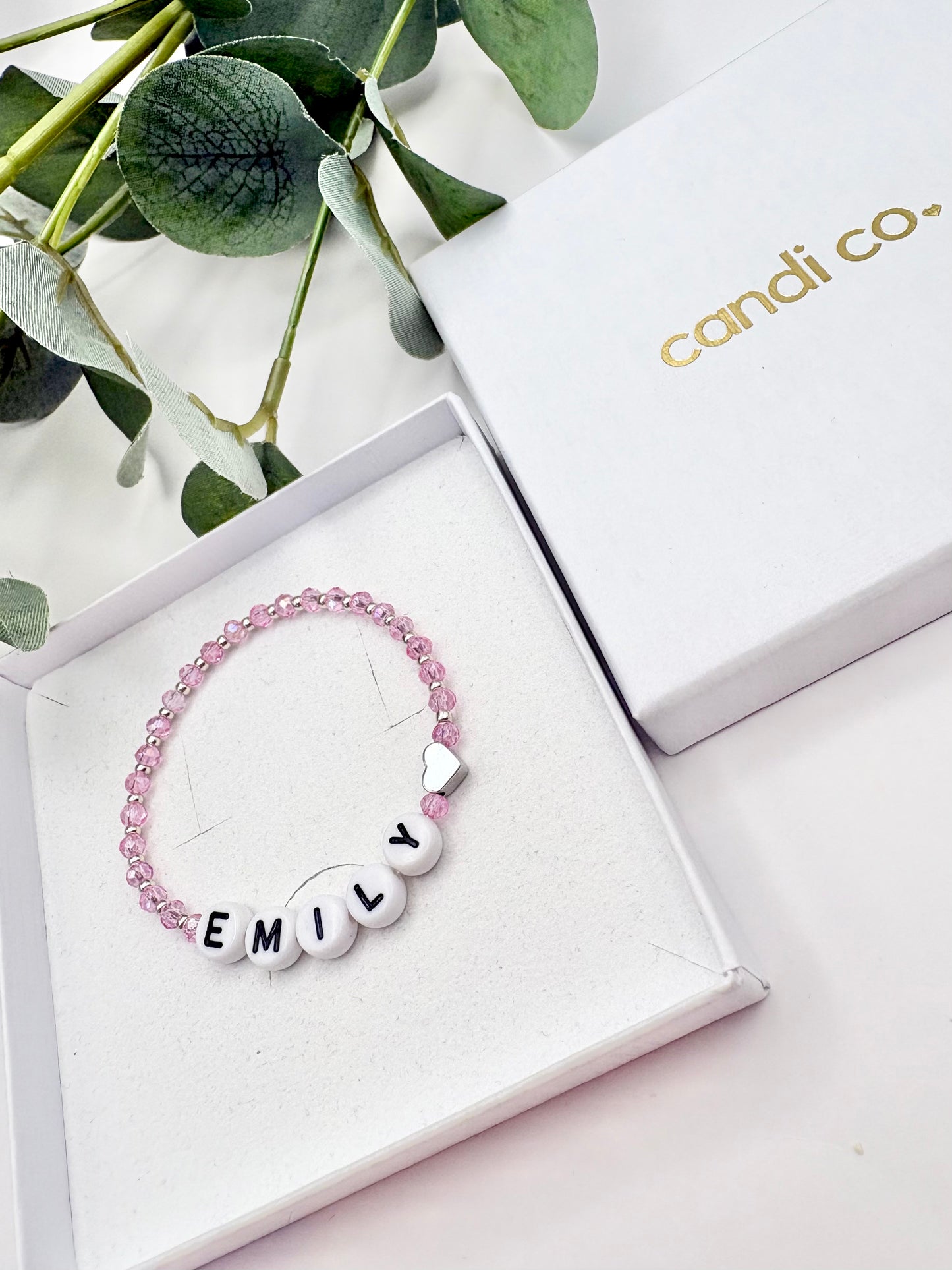 Kids Dainty Crystal Name Bracelet