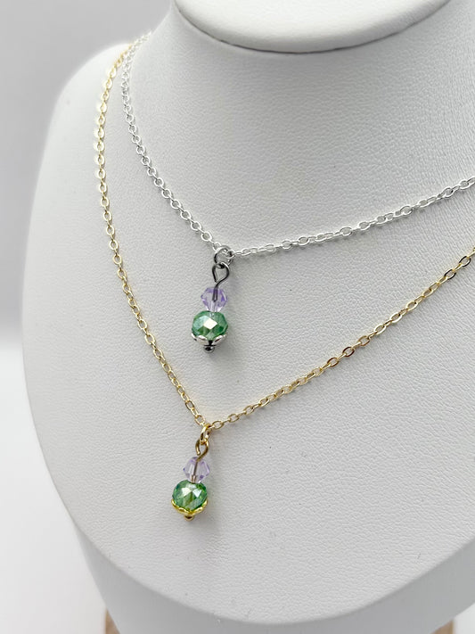 Thistle Necklace Silver or Gold-Plated