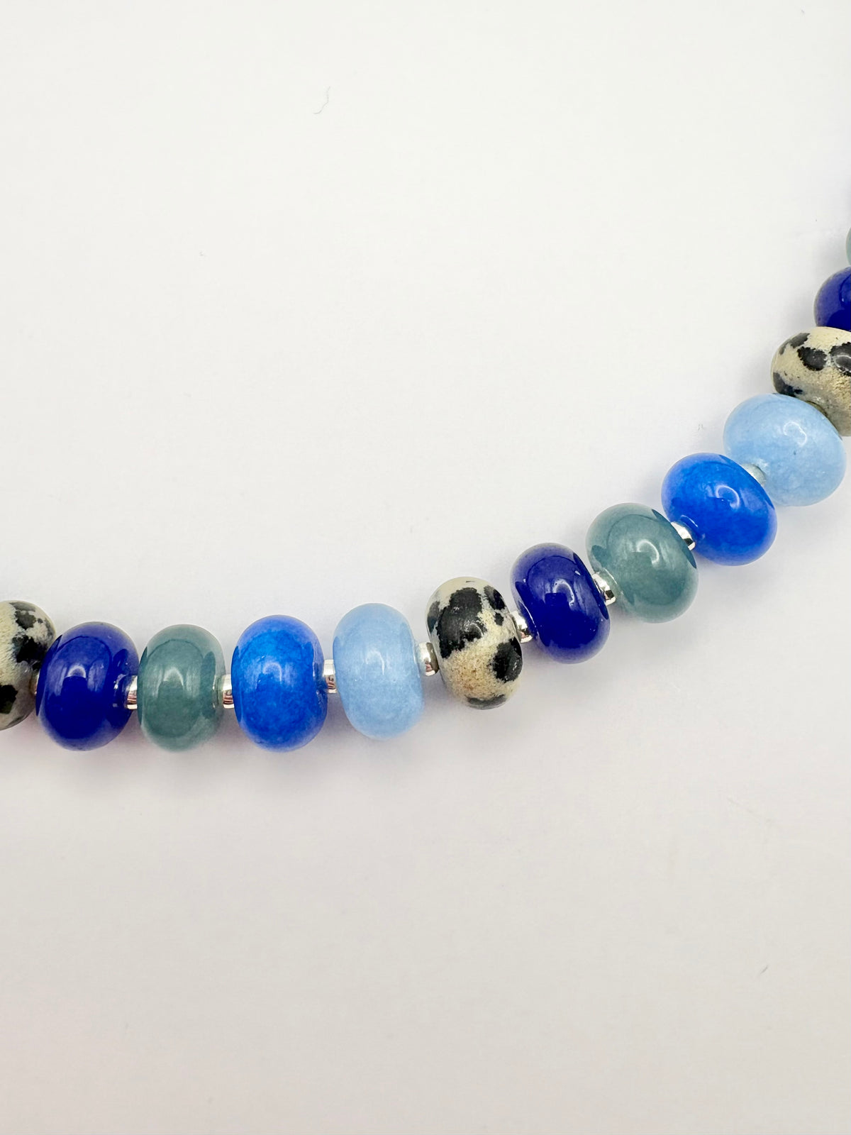 Candi Drop #8 - Dyed Quartz & Dalmatian Jasper Necklace