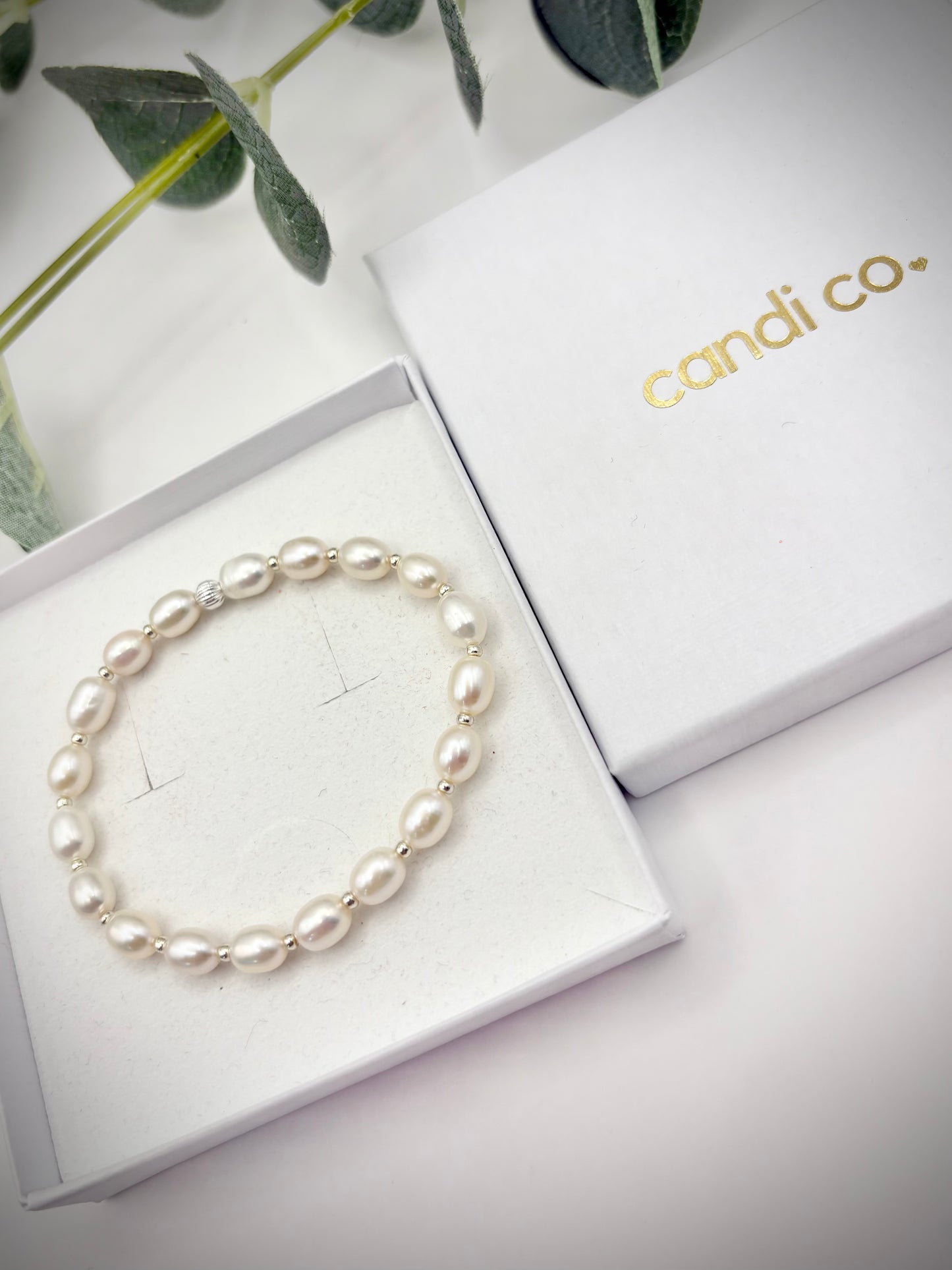 Freshwater Pearl & Seed Beaded Bracelet - Gold or Silver