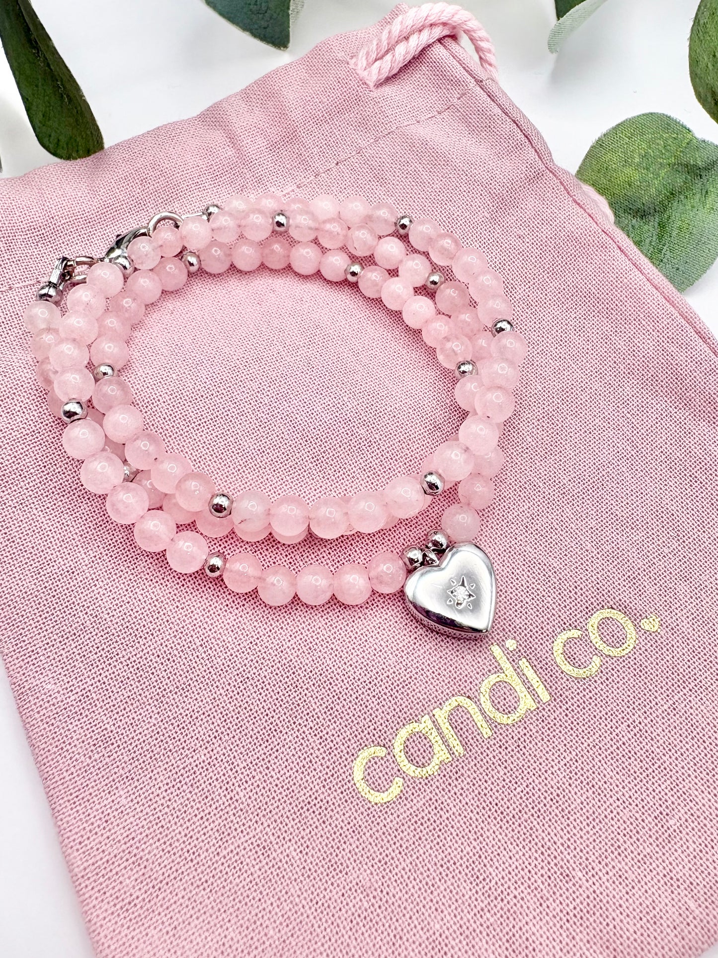 Pastel Gemstone & Vintage Heart Charm Necklace - Various Colours