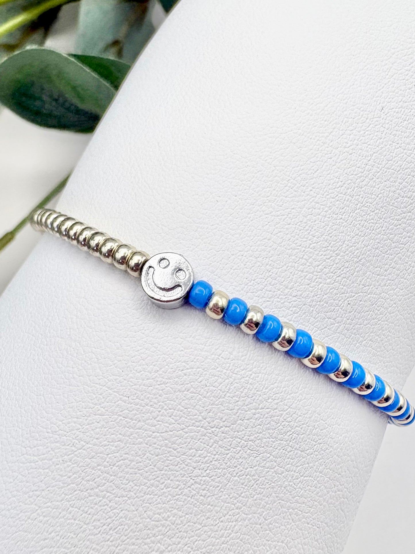 Pastel Seed Beaded Charm Bracelet
