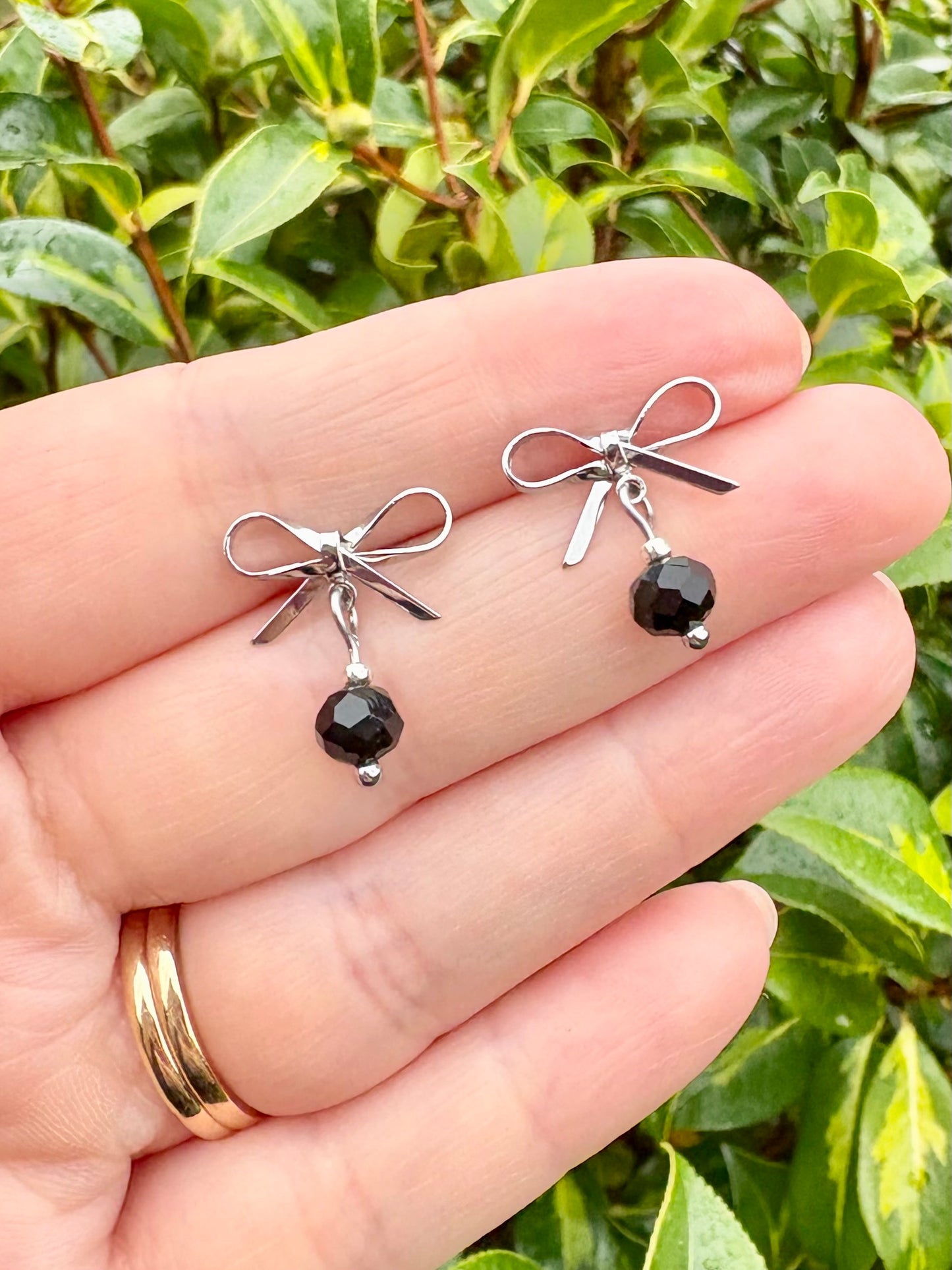 Sparkly Crystal Bow Earrings