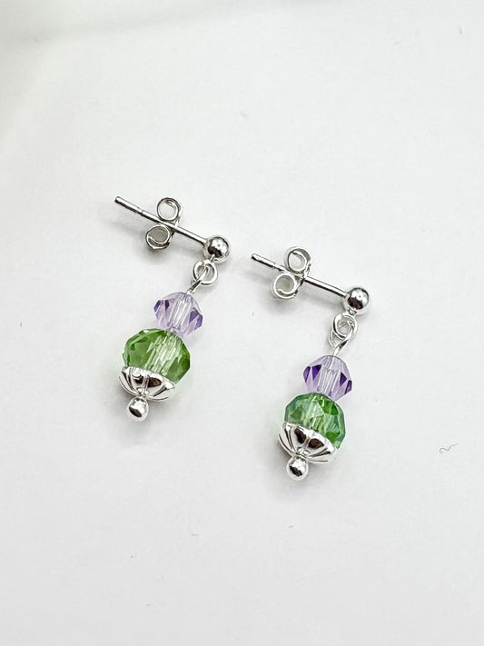 Thistle Stud Earrings Sterling Silver or Gold-Filled