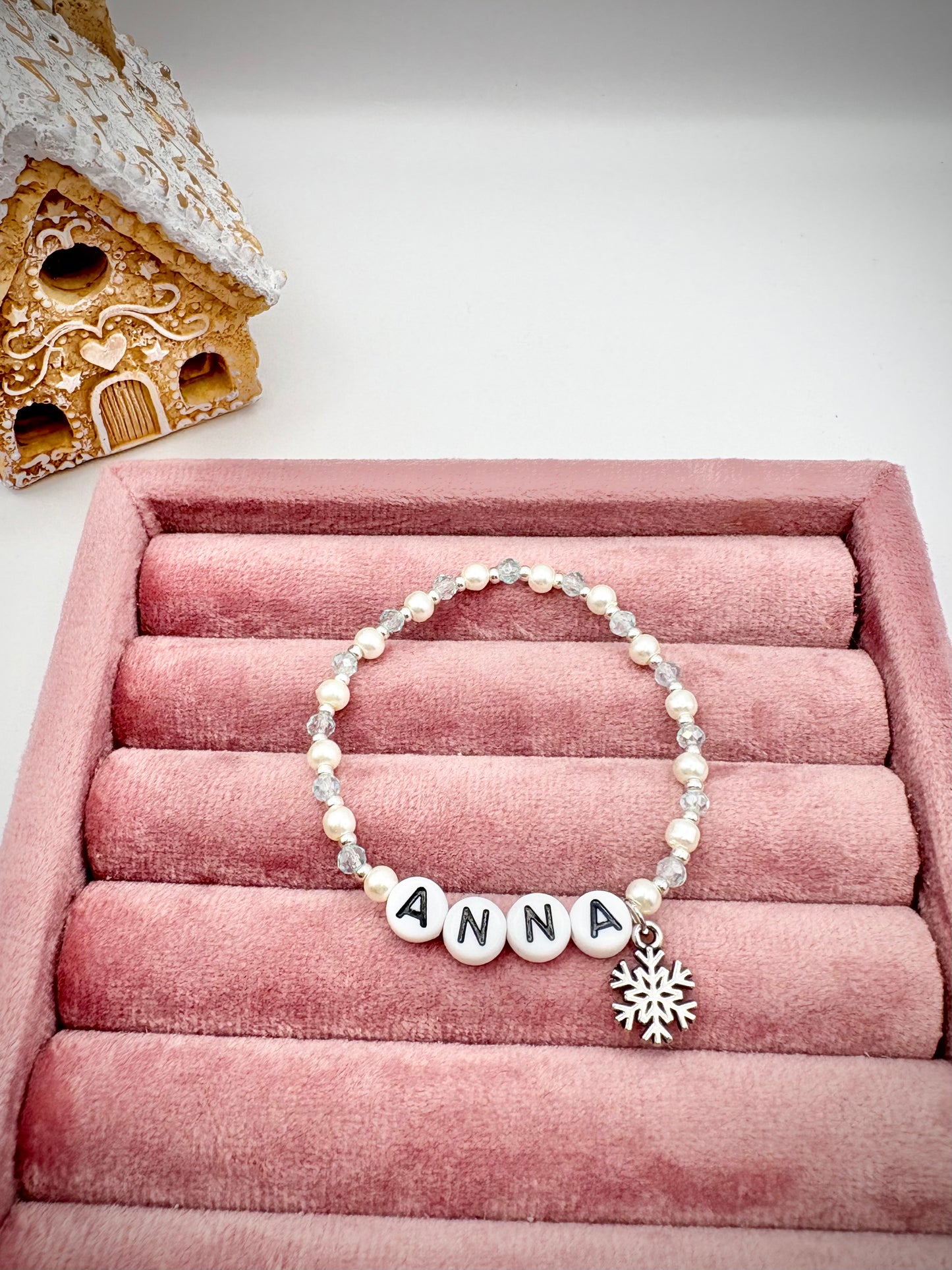 Kids Personalised Snowflake Bracelet