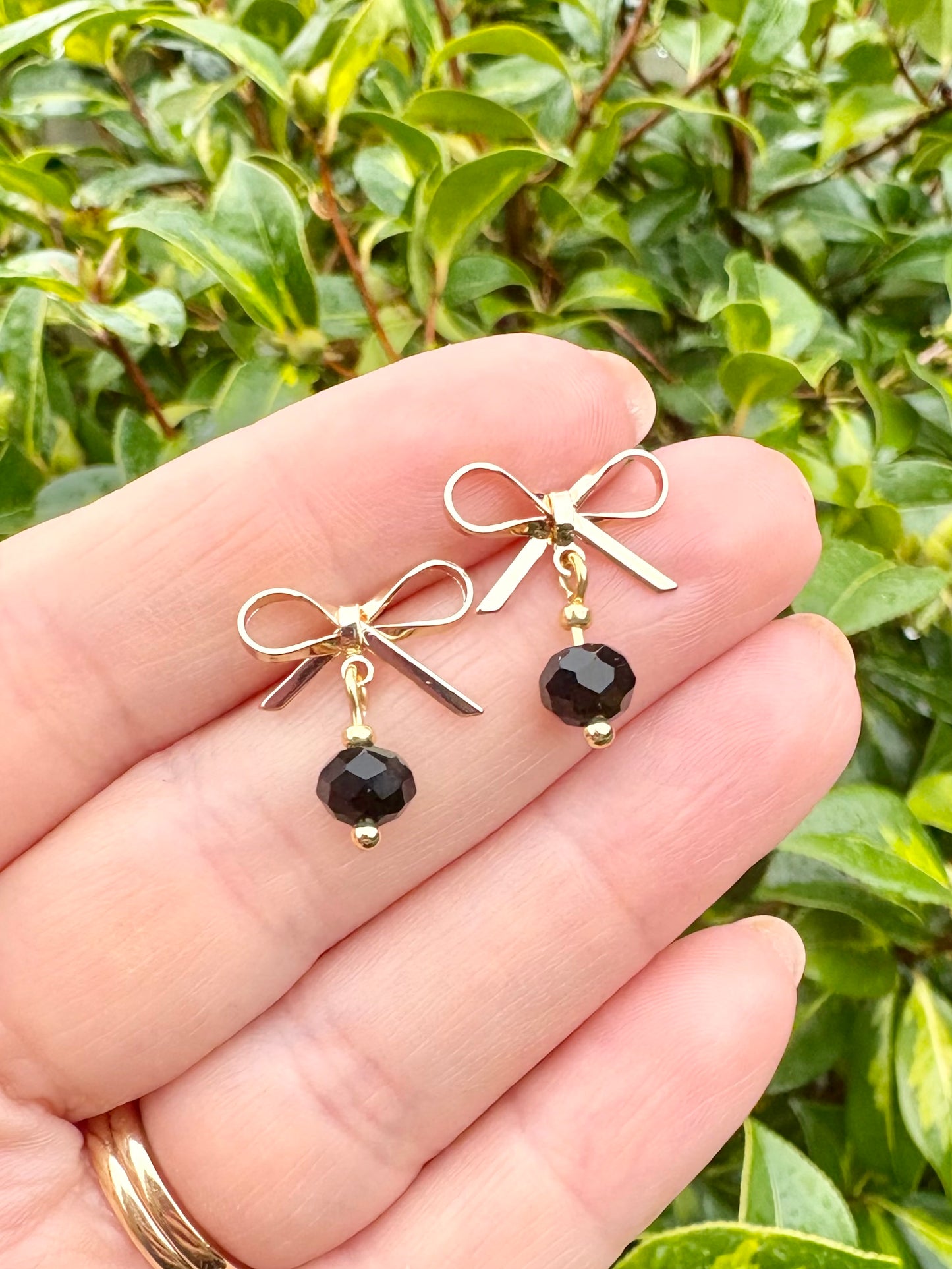 Sparkly Crystal Bow Earrings