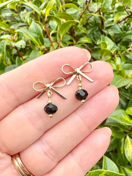 Sparkly Crystal Bow Earrings