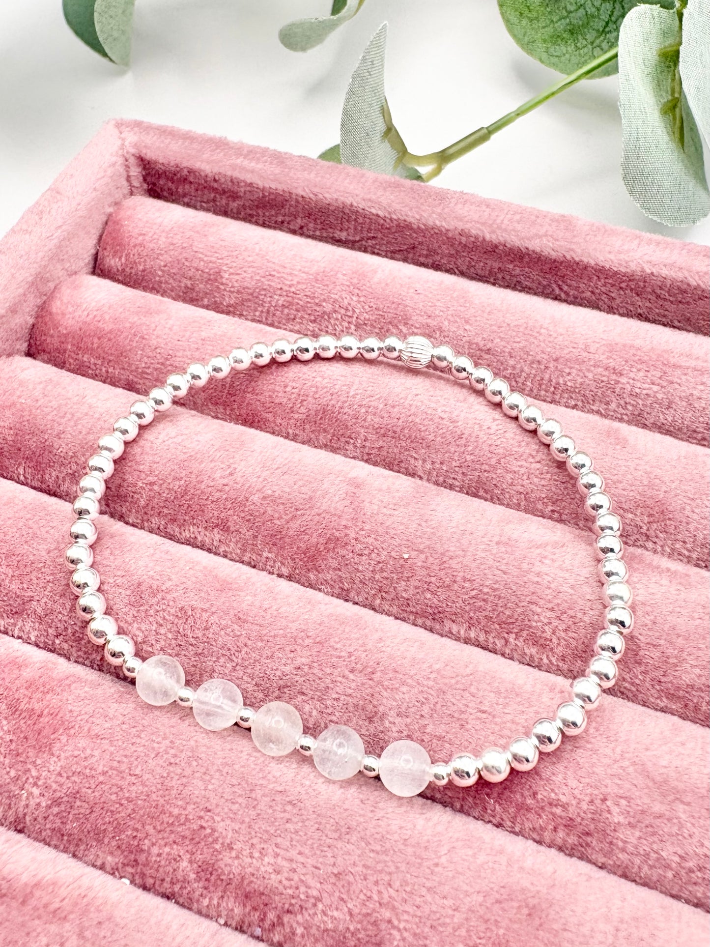 Birthstone Beaded Bracelet - Sterling Silver or Gold-Filled