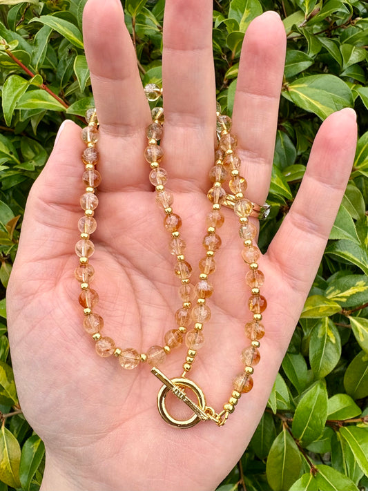 Citrine Beaded Necklace