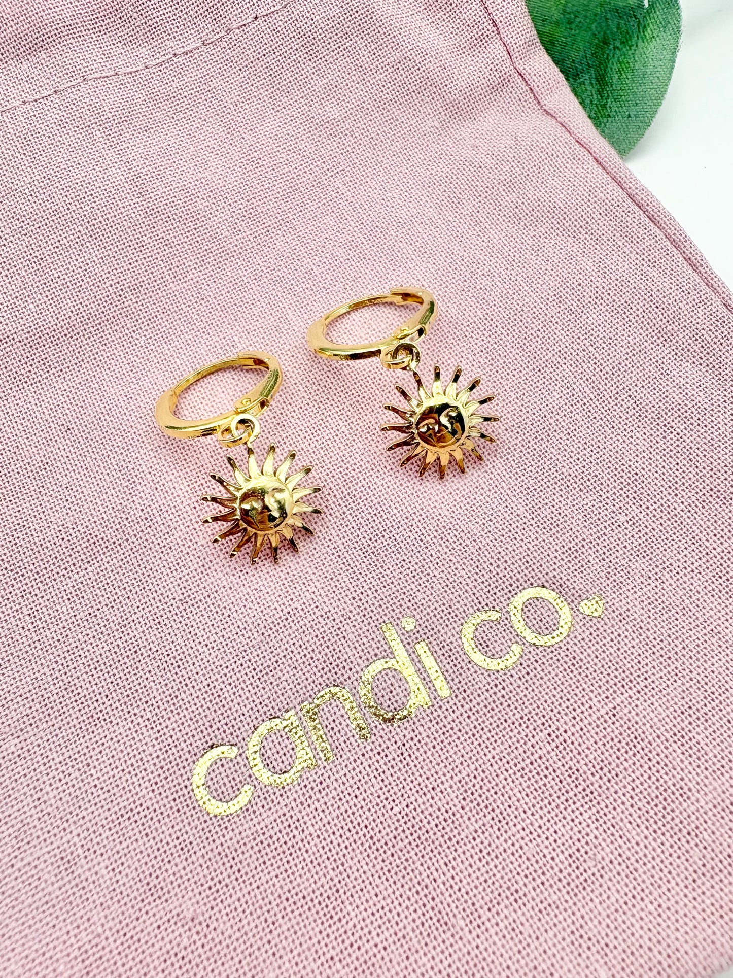 Sunshine Huggie Earrings - Gold or Silver